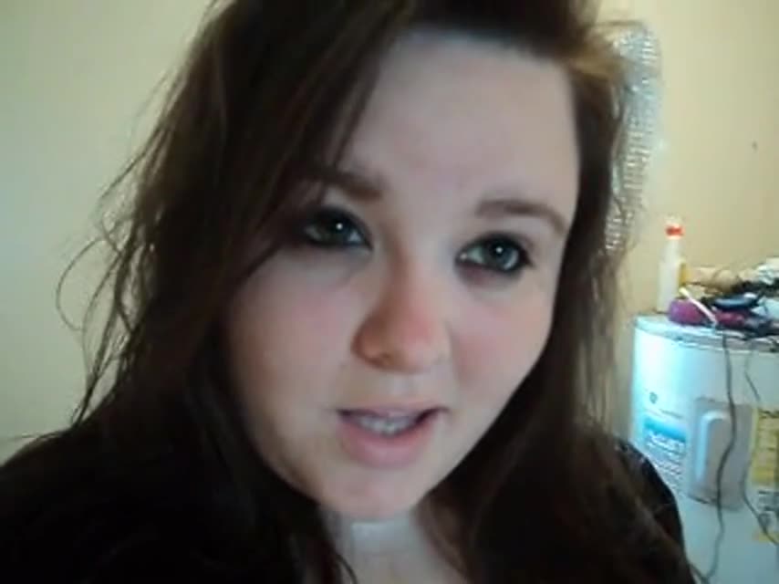 Still from clip titled My cleavage makes you weak!